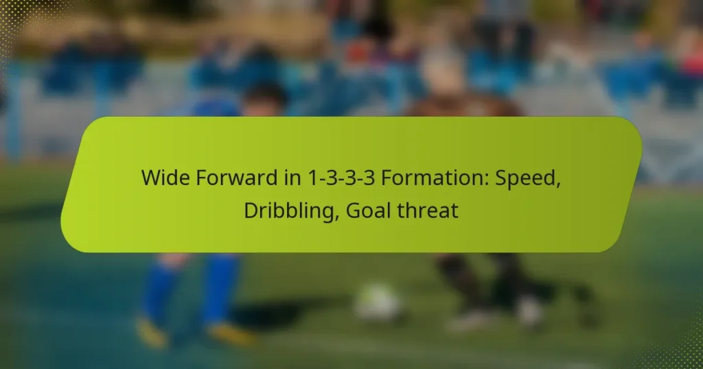 Wide Forward in 1-3-3-3 Formation: Speed, Dribbling, Goal threat